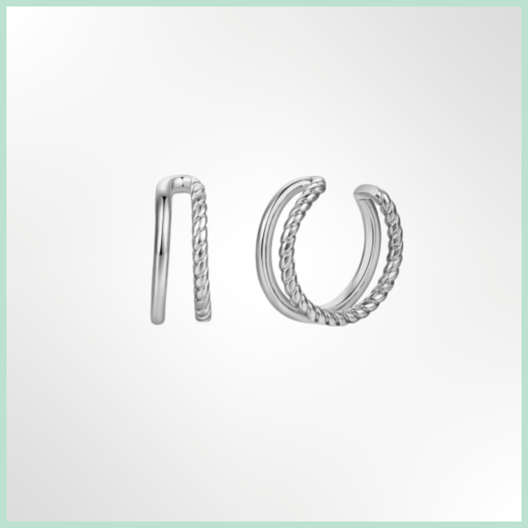 Ear Cuff Twisted Steel- Örhänge