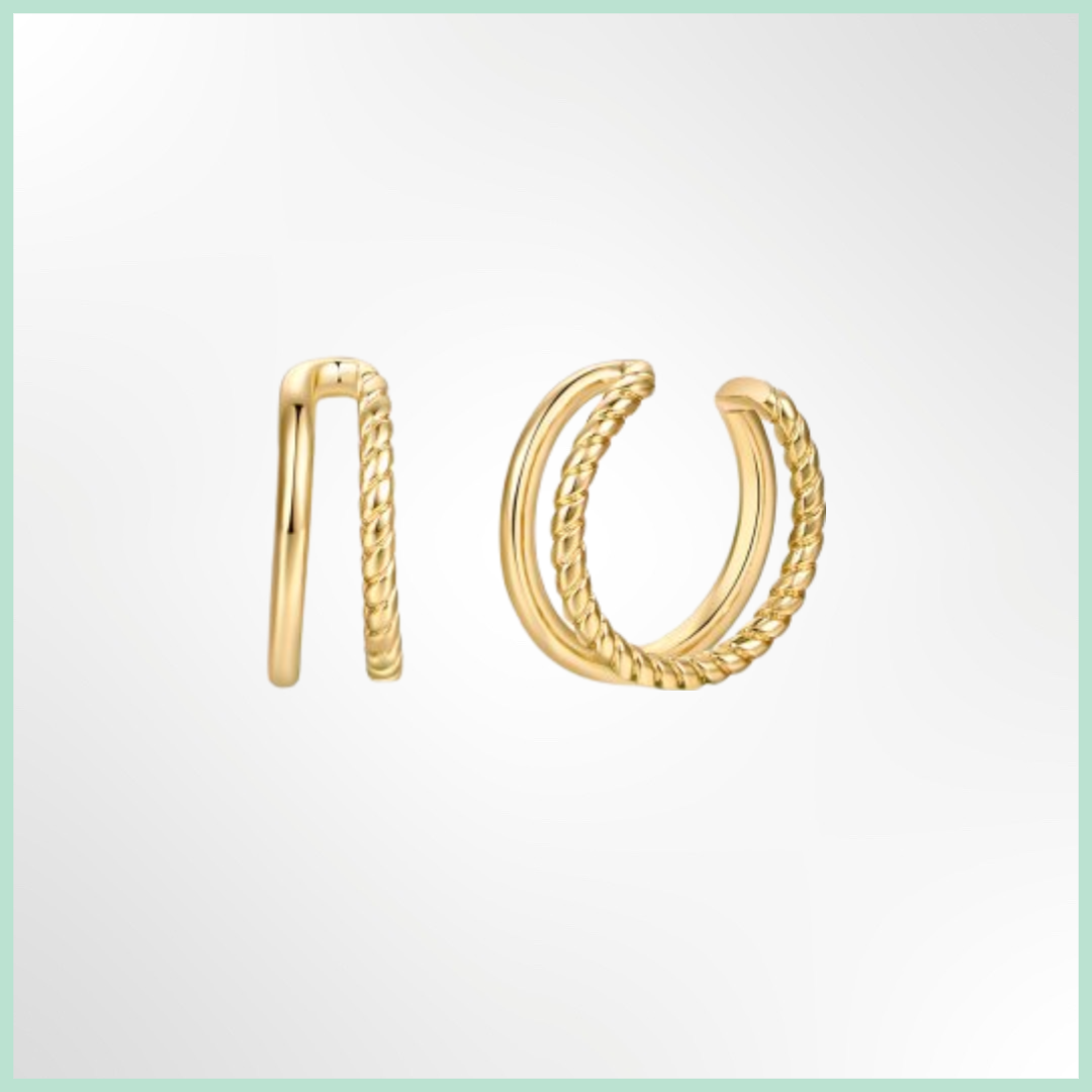 Ear Cuff Twisted Gold- Örhänge