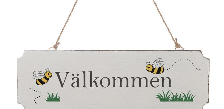 Välkommenskylt bi